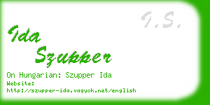 ida szupper business card